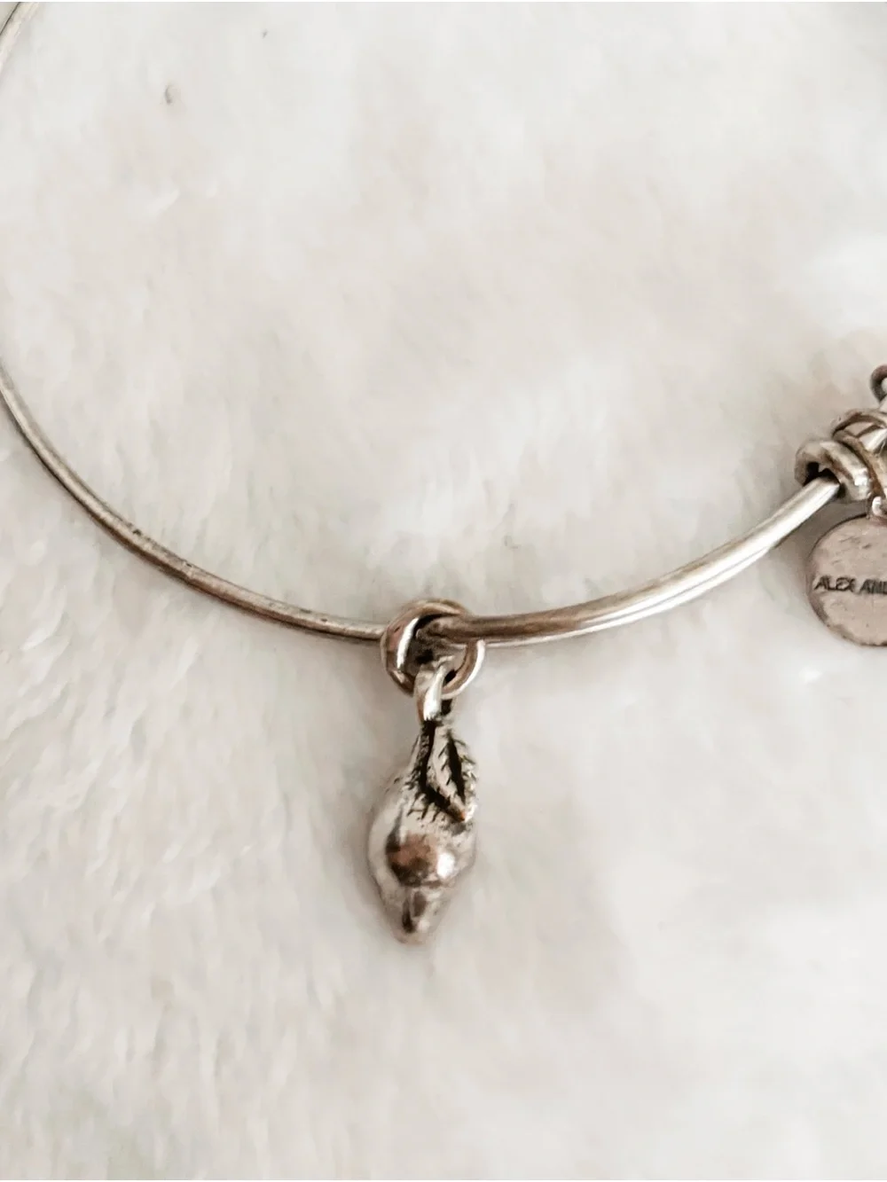 Alex and Ani ‘Zest For Life’ Lemon Charm Bangle Bracelet - Silver